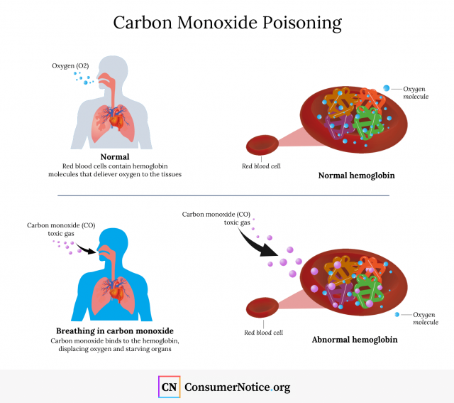 Infographic about carbon monoxide poisoning