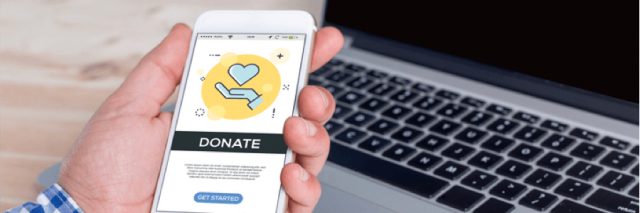 Donation application on phone