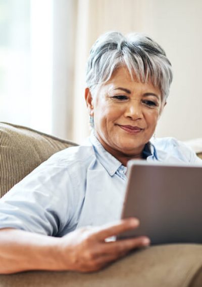 Woman on tablet