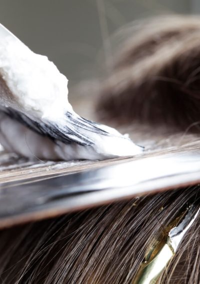 Hair Dye being applied to hair