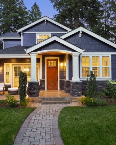 A blue house