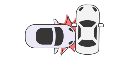 Icon of two cars colliding in a T-Bone