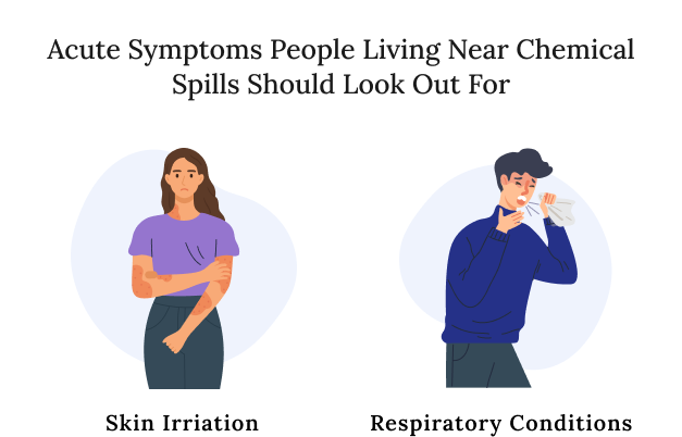 acute symptoms people living near chemical spills should look out for