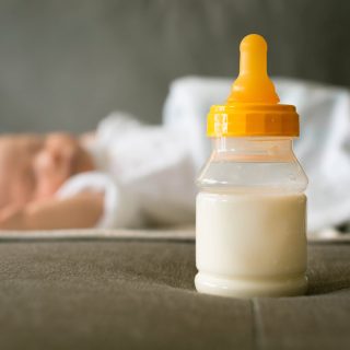 Baby with formula