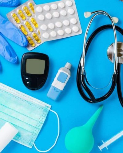 drugs and medical devices on a table
