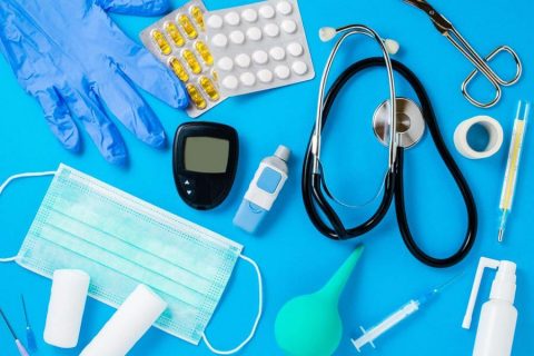 drugs and medical devices on a table