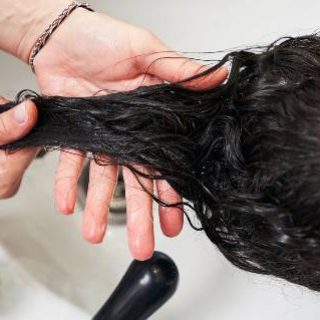 Hair straightener use in salon