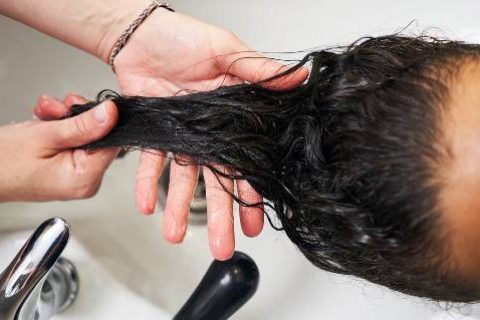 Hair straightener use in salon