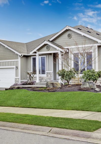 Front yard of a home.