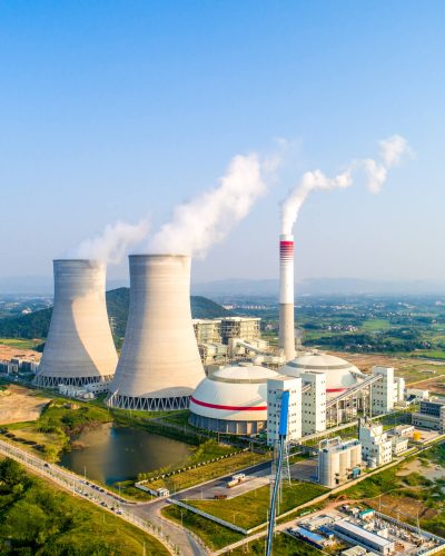 Gas coming from power plant
