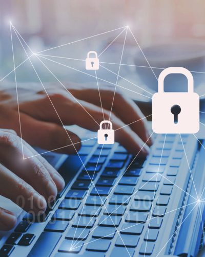 Person securing computer