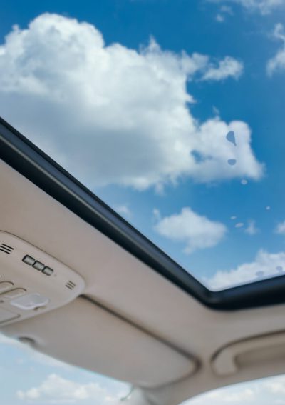 Sunroof in car