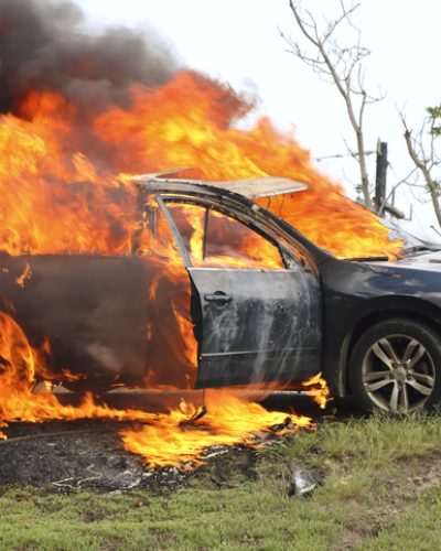Car on fire