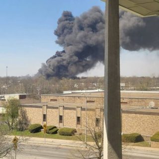 Indiana recycling plant fire smoke