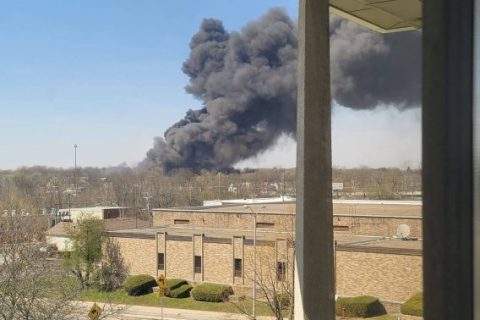 Indiana recycling plant fire smoke