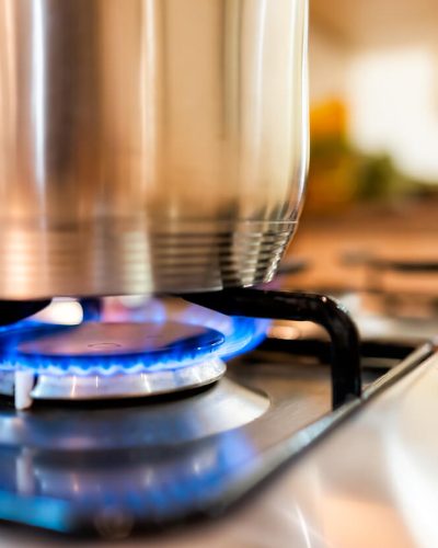 Close up on gas burner