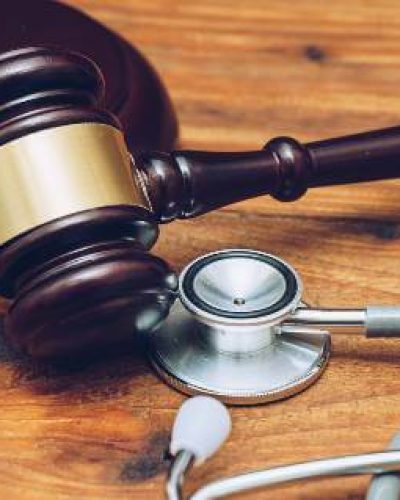 Gavel with stethoscope