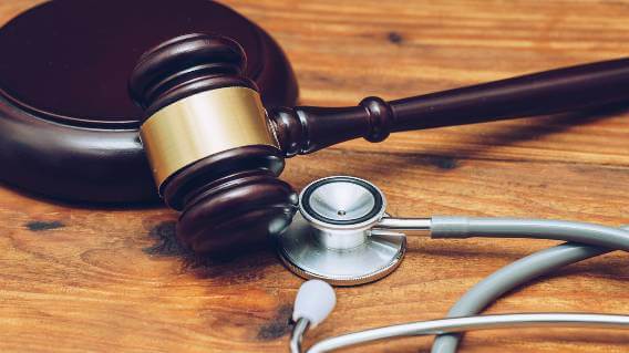 Gavel with stethoscope