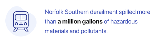 northfolk southern derailment graphic