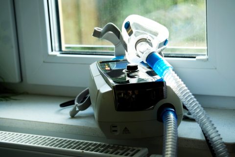 Cpap machine by window