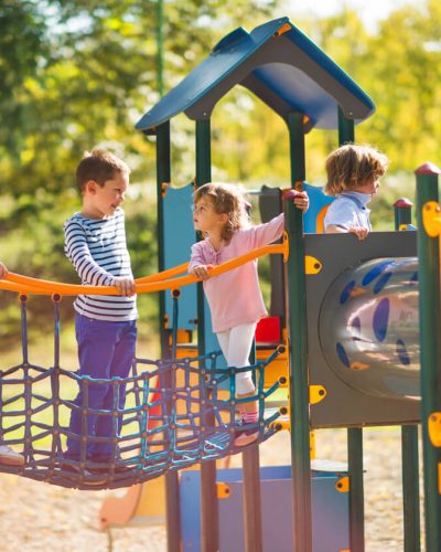 Children playing on playground