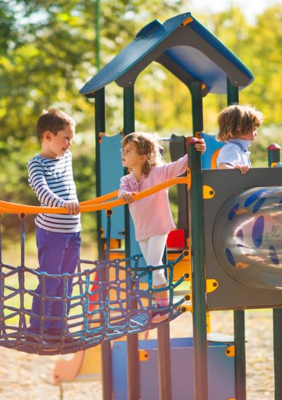 Children playing on playground